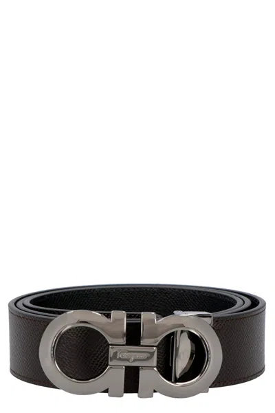 FERRAGAMO FERRAGAMO GANCINI REVERSIBLE LEATHER BELT