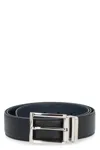 Ferragamo Reversible Leather Belt Gancini In Black