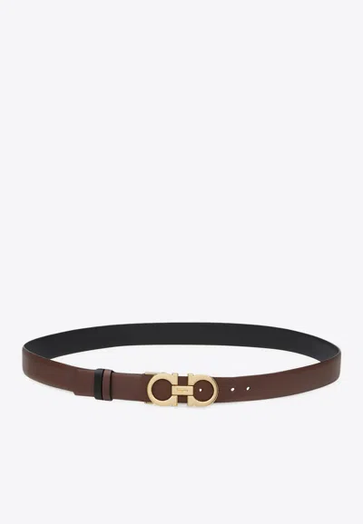 Ferragamo Gancini Reversible Leather Belt