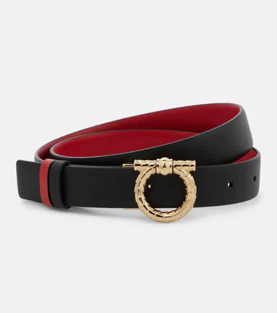 FERRAGAMO GANCINI REVERSIBLE LEATHER BELT