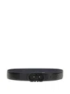 Ferragamo Reversible And Adjustable Gancini Belt In Black