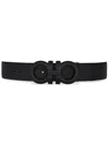 Ferragamo Gancini Reversible Leather Belt In Blue
