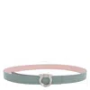 Ferragamo Gancini Reversible Leather Belt In Green