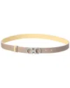 Ferragamo Gancini Reversible Leather Belt In Multi