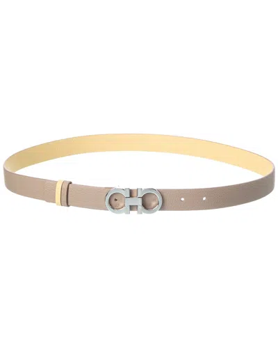 FERRAGAMO FERRAGAMO GANCINI REVERSIBLE LEATHER BELT
