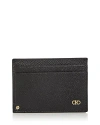 Ferragamo Gancini Revival Leather Id Window Card Case In Nero