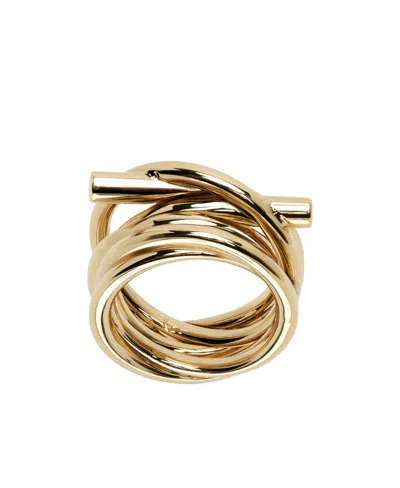 Ferragamo Gold Gancini Ring In 001 Oro