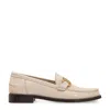 Ferragamo Gancini Round-toe Loafer In Neutral