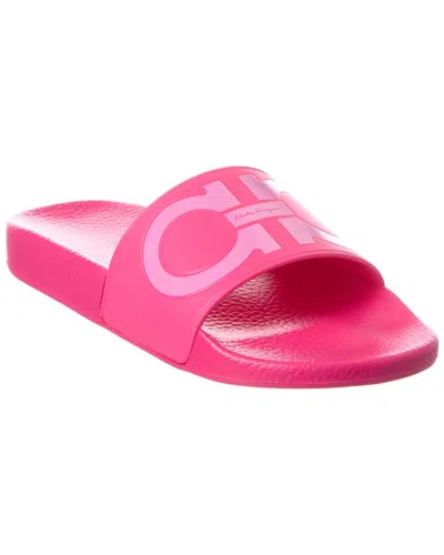 Ferragamo Gancini Rubber Slide In Pink