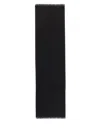 Ferragamo Fringed Edges Textured Pattern Scarf In Black