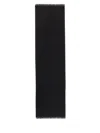 Ferragamo Fringed Edges Textured Pattern Scarf In Black