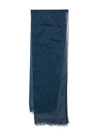 Ferragamo Gancini Scarf In Blue