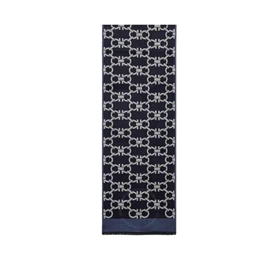 Ferragamo Gancini Scarf In Blue