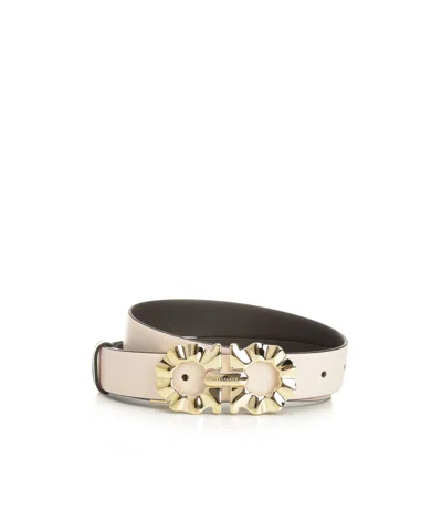 Ferragamo Flower Gancino Reversible And Adjustable Belt 2,5cm
