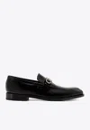 Ferragamo Gancini Shiny Leather Loafers