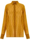 Ferragamo Full Body Logo Shirt In Yellow