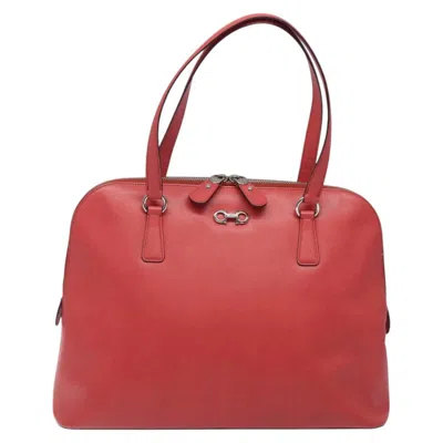 Pre-owned Ferragamo Gancini Shopping Leather Tote Bag () In Pink