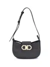 Ferragamo Gabry Black Calf Leather Shoulder Bag