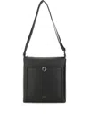 Ferragamo Textured Messenger Bag Adjustable Strap In Black