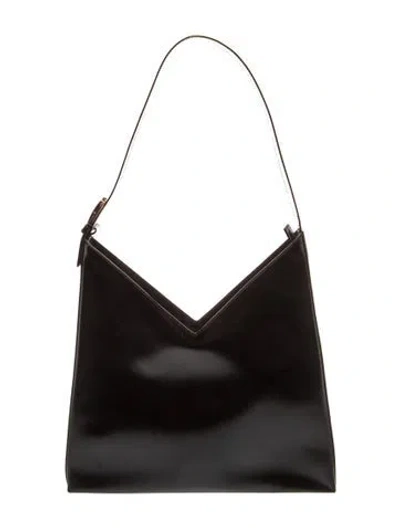Pre-owned Ferragamo Gancini Shoulder Bag In Black