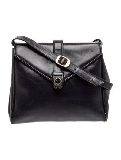 Pre-owned Ferragamo Gancini Shoulder Bag In Black