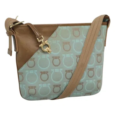 Pre-owned Ferragamo Gancini Shoulder Bag Canvas Canvas Bag () In Blue