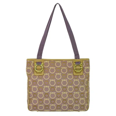 Pre-owned Ferragamo Gancini Shoulder Bag Canvas Canvas Shoulder Bag Bag () In Purple
