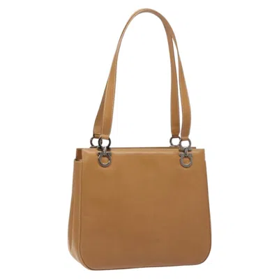 Pre-owned Ferragamo Gancini Shoulder Bag Leather Leather Bag () In Brown