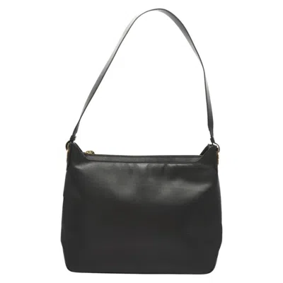 Pre-owned Ferragamo Gancini Shoulder Bag Leather Leather Shoulder Bag Bag () In Black