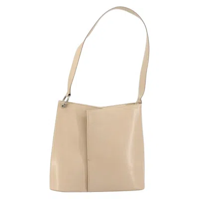 Pre-owned Ferragamo Gancini Shoulder Bag Leather Leather Shoulder Bag Bag () In Sand