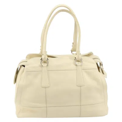 Pre-owned Ferragamo Gancini Shoulder Bag Leather Leather Shoulder Bag Bag () In Sand