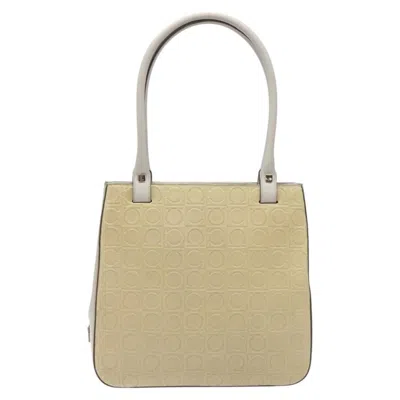 Pre-owned Ferragamo Gancini Shoulder Bag Leather Leather Shoulder Bag Bag () In Sand