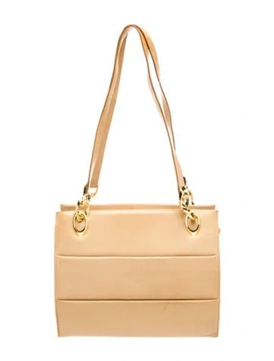 Pre-owned Ferragamo Gancini Shoulder Bag In Neutral