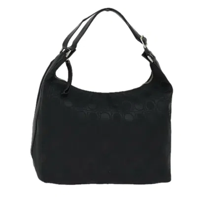 Pre-owned Ferragamo Gancini Shoulder Bag Nylon Nylon Shoulder Bag Bag () In Black