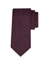 Ferragamo Gancini Silk Jacquard Tie In Multi