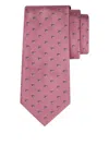 Ferragamo Two Tone Gancini Jacquard Tie In Pink