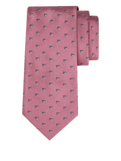 FERRAGAMO GANCINI SILK TIE