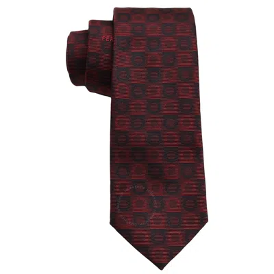Ferragamo Gancini Silk Tie In White