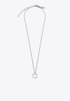 Ferragamo Gancini Silver Chain Necklace In Silver