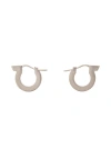 Ferragamo 'gancini' Silver Tone Earrings In Neutrals