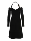Ferragamo Knit Midi Dress With Gancini Buckle