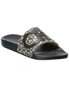 Ferragamo Men's Groove 6 Gancini Slide Sandals In Beige