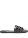 Ferragamo Erne Gancini Brown Sandals In Brown