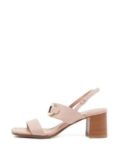 Pre-owned Ferragamo Gancini Slingback Sandals In Neutral