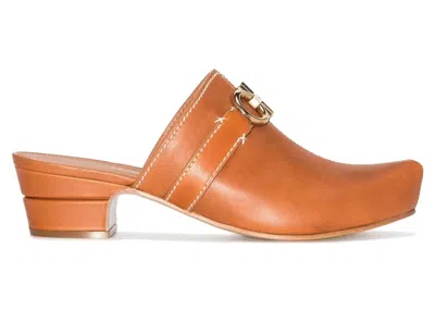Pre-owned Ferragamo Gancini Slipon Mules (women's) Sneakers In Brown