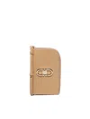 Ferragamo Gancini-plaque Zip-around Wallet In Brown