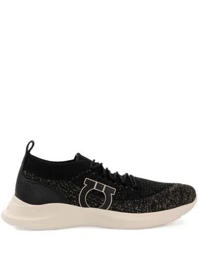 Ferragamo Gancini Sneakers In Black