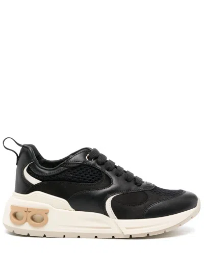 Ferragamo Gancini Sneakers In Black