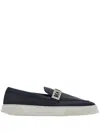 Ferragamo Hybrid Sneaker With Hug Buckle In Blue
