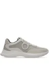 Ferragamo Low Top Sneaker With Gancini Ornament In White